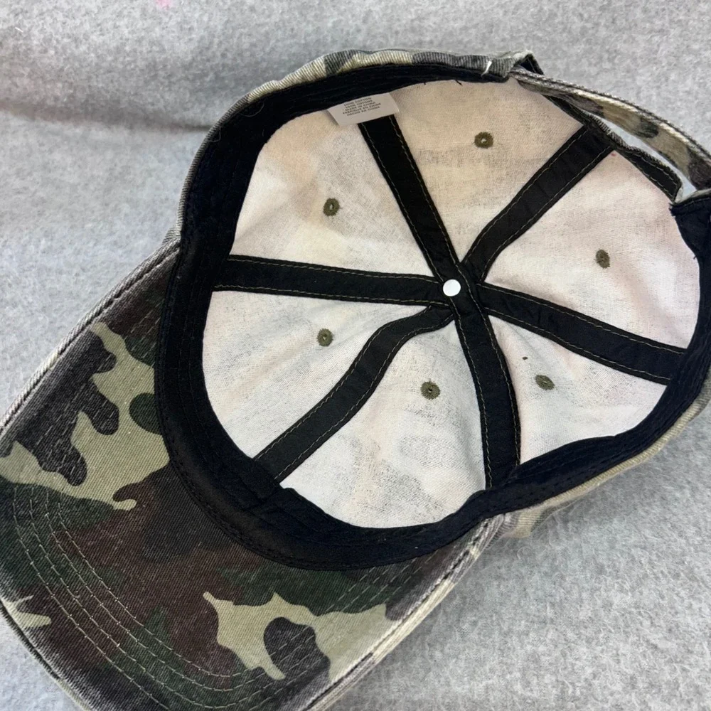 Bass Fish Patch Mens Camo Unbranded Baseball Hat Adjustable Hunting Fishing OSFM